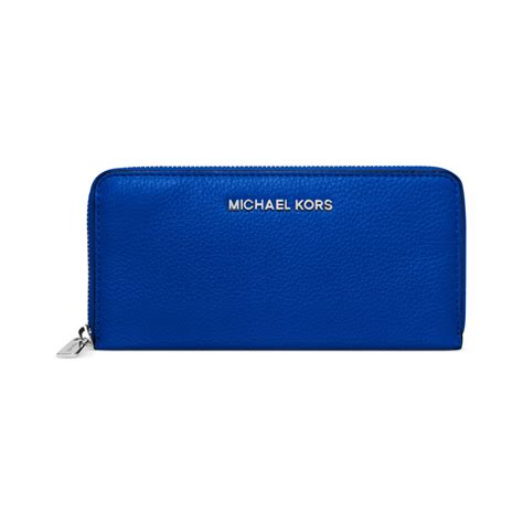 michael kors summer blue wallet|Michael Kors zip around wallet.